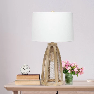 Wood Arch Farmhouse Table Lamp With Fabric Shade Natural - Lalia Home 5 Wood Arch Farmhouse Table Lamp With Fabric Shade Natural - Lalia Home - Image 3