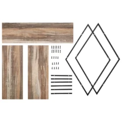 3-Tier Antigua Crossed Double Diamond Wall Shelf Unit Black/Rustic - Danya B. 13 3-Tier Antigua Crossed Double Diamond Wall Shelf Unit Black/Rustic - Danya B. -Home Decor Shop GUEST 3e68e4a5 af5f 4979 8aa0 6a80d5797d3d