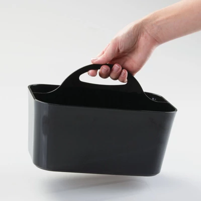 MDesign Plastic Office Storage Organizer Caddy Tote, Small, 2 Pack 6 MDesign Plastic Office Storage Organizer Caddy Tote, Small, 2 Pack - Image 4