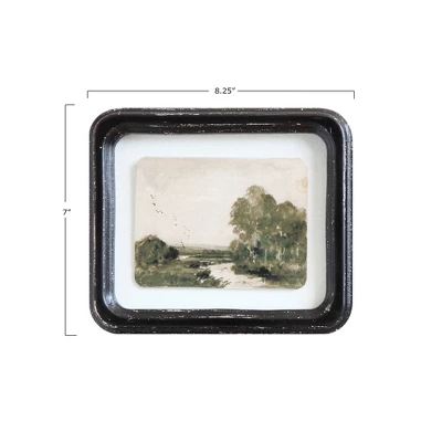 8.25" X 7" (Set Of 4) Designs Floating Landscape Wood Framed Decorative Wall Art White - Storied Home 5 8.25" X 7" (Set Of 4) Designs Floating Landscape Wood Framed Decorative Wall Art White - Storied Home - Image 3