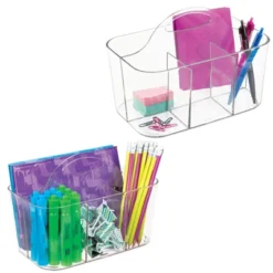 MDesign Plastic Office Storage Organizer Caddy Tote, Small, 2 Pack 23 MDesign Plastic Office Storage Organizer Caddy Tote, Small, 2 Pack -Home Decor Shop GUEST 40882dff b895 4406 9112 2cd9fba7ecf7