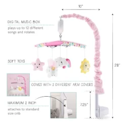 The Peanutshell Pink Look Up Musical Mobile For Girls -Home Decor Shop GUEST 40ea15d3 f786 4f70 9e01 8404b2a7f9f4