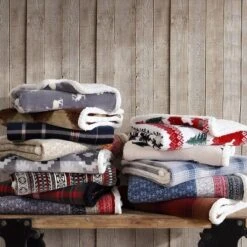 50"x70" Fair Isle Faux Shearling Reversible Throw Blanket Dark Gray - Eddie Bauer -Home Decor Shop GUEST 4226f347 c2e2 487e 8b4c 237805a69f86