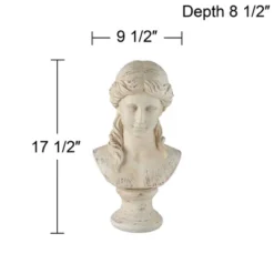 Kensington Hill Classic Greek 17 1/2" High Antique White Bust Sculpture 15 Kensington Hill Classic Greek 17 1/2" High Antique White Bust Sculpture -Home Decor Shop GUEST 42c1d93a 129a 4e4a 9b49 4204530d268d