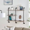 3-Tier Aurora Pipe Wall Shelf Unit Black/Rustic - Danya B. -Home Decor Shop GUEST 436bdf55 8cf2 4f2a b6b1 f9dc3f0d3839
