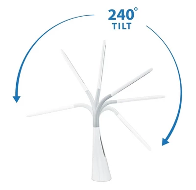 Mount-It! Turcom AirLight Ultrabright LED Desk Lamp With Bladeless Three Speeds Fan Panel | White 6 Mount-It! Turcom AirLight Ultrabright LED Desk Lamp With Bladeless Three Speeds Fan Panel | White - Image 4