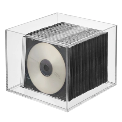 MDesign Plastic Storage Desk Organizer Bin For Home, Office - 3 Pack, Clear 9 MDesign Plastic Storage Desk Organizer Bin For Home, Office - 3 Pack, Clear - Image 7