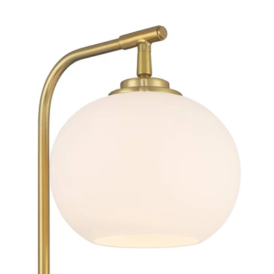 Possini Euro Design Barclay Modern Desk Lamp 23" High Warm Gold With USB Charging Port Frosted Glass Shade For Bedroom Living Room Bedside Office Kids 7 Possini Euro Design Barclay Modern Desk Lamp 23" High Warm Gold With USB Charging Port Frosted Glass Shade For Bedroom Living Room Bedside Office Kids - Image 5