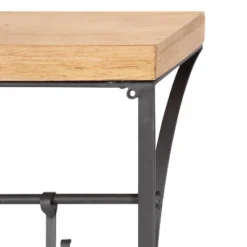 24" X 9" Ozias Shelf With Hooks Rustic Brown/Black - Kate & Laurel All Things Decor -Home Decor Shop GUEST 445567de 323f 47bd 8a0f a1f48ac2df38