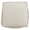 Saro Lifestyle Saro Lifestyle Light Mudcloth Floor Pouf, White, 20"x20"x14" 2 Saro Lifestyle Saro Lifestyle Light Mudcloth Floor Pouf, White, 20"x20"x14" -Home Decor Shop GUEST 4546156b f5e9 45ce ae70 9fe521bb24a7