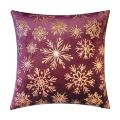 18"x18" Snowflakes Velvet Foil Printed Holiday Square Throw Pillow - Edie@Home 18 18"x18" Snowflakes Velvet Foil Printed Holiday Square Throw Pillow - Edie@Home -Home Decor Shop GUEST 457f16ea 8a5d 42e7 8ae6 37012010a5a5
