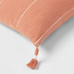 Square Textured Stripe Tassel Decorative Throw Pillow Terracotta - Threshold™ 7 Square Textured Stripe Tassel Decorative Throw Pillow Terracotta - Threshold™ -Home Decor Shop GUEST 45dd3d45 48be 493e bfee 5515f908a05d