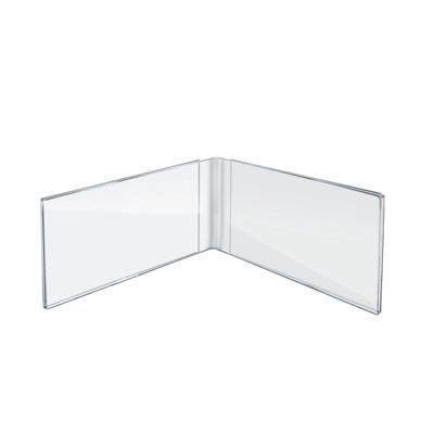 Azar Displays Clear Acrylic Double Photo Holder, Side By Side Dual Frame, Size 7"W X 5"H, 2-Pack 4 Azar Displays Clear Acrylic Double Photo Holder, Side By Side Dual Frame, Size 7"W X 5"H, 2-Pack - Image 2