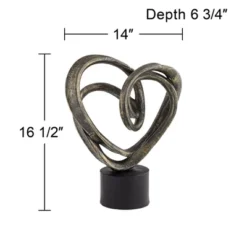 Kensington Hill Looping Heart 16 1/2" High Antique Bronze Sculpture 11 Kensington Hill Looping Heart 16 1/2" High Antique Bronze Sculpture -Home Decor Shop GUEST 47383b50 c396 43b5 88e9 15dede20ab70