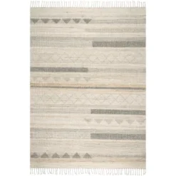 NuLOOM Geometric Stripes Wool Tassel Area Rug 27 NuLOOM Geometric Stripes Wool Tassel Area Rug -Home Decor Shop GUEST 4842e42f eea0 4114 b0ea 6c032724d30d