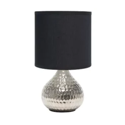 Hammered Drip Mini Table Lamp With Fabric Shade - Simple Designs -Home Decor Shop GUEST 48590e99 b317 46f2 a2de b23e76f1210d