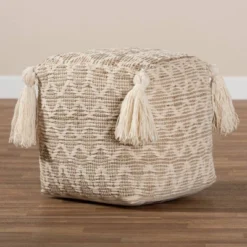 Noland Handwoven Moroccan Inspired Pouf Ottoman Natural/Ivory - Baxton Studio 9 Noland Handwoven Moroccan Inspired Pouf Ottoman Natural/Ivory - Baxton Studio -Home Decor Shop GUEST 48cf00f7 7dd8 41e8 b337 bc5b7781ad78
