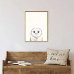 18" X 24" Animal Mug III Owl By Victoria Borges Framed Canvas Wall Art Gold - Amanti Art -Home Decor Shop GUEST 48e7e329 ecb1 482e b7fc 067dfa71819b