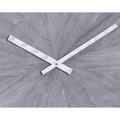 Metal And Wood Spencer Industrial Wall Clock With Chalk Gray - StyleCraft 4 Metal And Wood Spencer Industrial Wall Clock With Chalk Gray - StyleCraft - Image 2