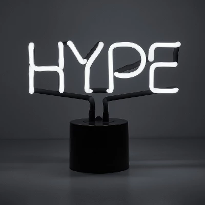 Amped Co 9.6" X 8.3" HYPE Real Neon Light Novelty Desk Lamp, White 3 Amped Co 9.6" X 8.3" HYPE Real Neon Light Novelty Desk Lamp, White