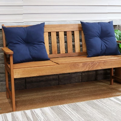 Sunnydaze Decor Sunnydaze Indoor/Outdoor Weather-Resistant Polyester Square Tufted Pillow With Zipper Closures - 19" - 2pk 3 Sunnydaze Decor Sunnydaze Indoor/Outdoor Weather-Resistant Polyester Square Tufted Pillow With Zipper Closures - 19" - 2pk