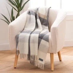 Wool Plaid Throw - Standard Textile Home