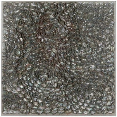 Acrylic Shell Handmade 3D Layered Shadow Box With Iridescent Finish Brown - Olivia & May 7 Acrylic Shell Handmade 3D Layered Shadow Box With Iridescent Finish Brown - Olivia & May - Image 5