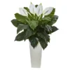 Nearly Natural 3-ft Spathiphyllum Artificial Plant In White Tower Planter 1 Nearly Natural 3-ft Spathiphyllum Artificial Plant In White Tower Planter -Home Decor Shop GUEST 4acda4a0 52a3 4a1f 89ae 17f699ad7e4f