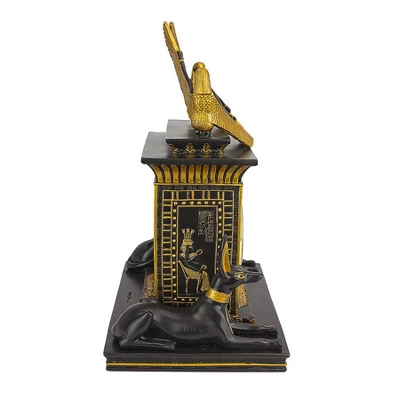 Design Toscano Temple Of Anubis Egyptian Revival Sculptural Clock 4 Design Toscano Temple Of Anubis Egyptian Revival Sculptural Clock - Image 2