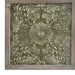 Metal Floral Embossed Wall Decor Set Of 4 Gray - Olivia & May -Home Decor Shop GUEST 4afb5447 cdf7 4c47 ba10 7e6d3544ffe8