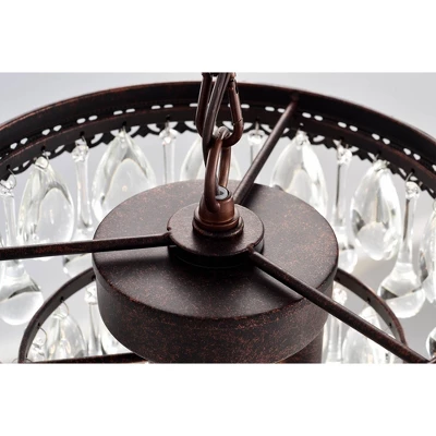 9.84" X 9.84" X 49.62" 3-Light Eresu Chandelier Brown - Warehouse Of Tiffany 5 9.84" X 9.84" X 49.62" 3-Light Eresu Chandelier Brown - Warehouse Of Tiffany - Image 3