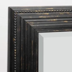 27.5" X 33.5" Beaded Wash Frame Mirror Black - Head West -Home Decor Shop GUEST 4b68a20c 7e42 48d4 ae99 d2b91475545e