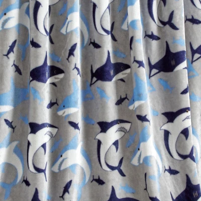 Extra Cozy And Comfy Microplush Throw Blanket (50" X 60") Shark 4 Extra Cozy And Comfy Microplush Throw Blanket (50" X 60") Shark - Image 2