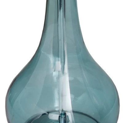 Glass Table Lamp With Drum Shade Set Of 2 Blue - Olivia & May 8 Glass Table Lamp With Drum Shade Set Of 2 Blue - Olivia & May - Image 6