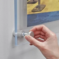 Azar Displays Floating Acrylic Wall Frame With Silver Stand Off Caps: 11" X 17" Graphic Size, Overall Frame Size: 15" X 21" -Home Decor Shop GUEST 4f92e87b fcb0 42ff 9d46 7d92c7825946