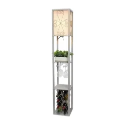 Etagere Organizer Storage Shelf Floor Lamp With Linen Shade Gray - Simple Designs -Home Decor Shop GUEST 510acfdd 67b9 4e8c bcfe 3657533d32cb