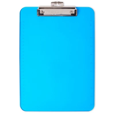 Charles Leonard Plastic Clipboard Rubber Grip 9"x1/2"x12-3/4" Neon Blue 89715 3 Charles Leonard Plastic Clipboard Rubber Grip 9"x1/2"x12-3/4" Neon Blue 89715
