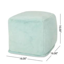 Cube Silkie Modern Glam Faux Fur Pouf - Christopher Knight Home -Home Decor Shop GUEST 53884d3c 4904 432f bd4a 3bf16db24f75