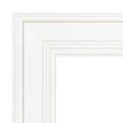 30" X 66" Non-Beveled Ridge White Full Length Floor Leaner Mirror - Amanti Art 4 30" X 66" Non-Beveled Ridge White Full Length Floor Leaner Mirror - Amanti Art - Image 2