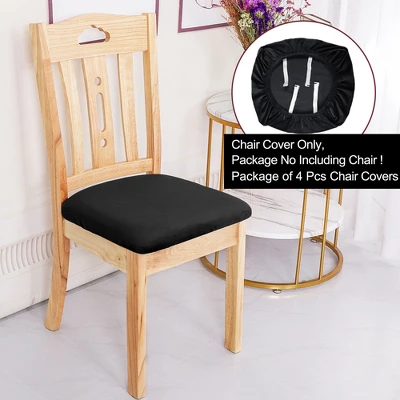 PiccoCasa Stretchable Velvet Cushion Cover With Ties Chair Seat Slipcover 4 PiccoCasa Stretchable Velvet Cushion Cover With Ties Chair Seat Slipcover - Image 2