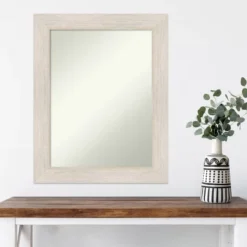 23" X 29" Non-Beveled Hardwood Whitewash Wood Wall Mirror - Amanti Art 15 23" X 29" Non-Beveled Hardwood Whitewash Wood Wall Mirror - Amanti Art -Home Decor Shop GUEST 5443391c 3bcc 4b7b 905d 414c4aa4caff