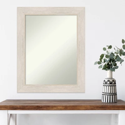 23" X 29" Non-Beveled Hardwood Whitewash Wood Wall Mirror - Amanti Art 9 23" X 29" Non-Beveled Hardwood Whitewash Wood Wall Mirror - Amanti Art - Image 7