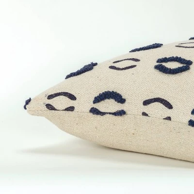 20"x20" Geometric Motif Polyester Filled Pillow Navy - Donny Osmond Home 5 20"x20" Geometric Motif Polyester Filled Pillow Navy - Donny Osmond Home - Image 3