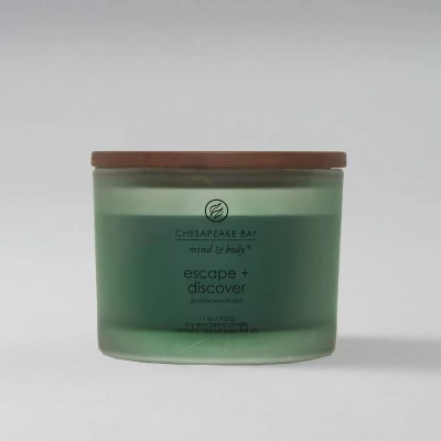 Glass Jar 3-Wick Mind & Body Escape & Discover Candle - Chesapeake Bay Candle 3 Glass Jar 3-Wick Mind & Body Escape & Discover Candle - Chesapeake Bay Candle