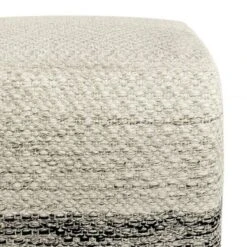 Saul Square Woven PET Polyester Pouf Gray/White - WyndenHall -Home Decor Shop GUEST 57c6b2ea c301 4606 8c17 b9148d8422a9