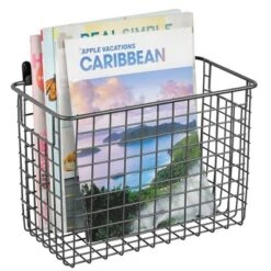 MDesign Metal Wall Mount Hanging Basket Bin For Home Storage -Home Decor Shop GUEST 57e0799f 4a81 466b 9b47 e3e0b117a251