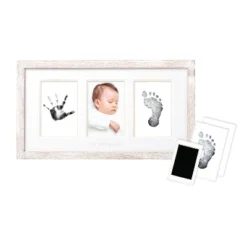 Pearhead Babyprints Photo Frame And Clean Touch Ink Pad, Distressed
