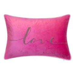 12"x18" Poly-Filled Beaded 'Love' Luxe Velvet Lumbar Throw Pillow - Edie@Home -Home Decor Shop GUEST 59459db9 0a3e 4219 81ec 9ab6f5fe74fa
