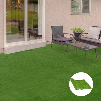 Outsunny 10' X 3' Artificial Turf Grass With Simulated Look & Feel UV Protection, & Drain Holes For Rain 3 Outsunny 10' X 3' Artificial Turf Grass With Simulated Look & Feel UV Protection, & Drain Holes For Rain