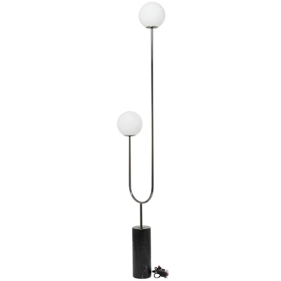 2-Light 73" X 16" Marble Orb Floor Lamp With Marble Base - Olivia & May 6 2-Light 73" X 16" Marble Orb Floor Lamp With Marble Base - Olivia & May - Image 4